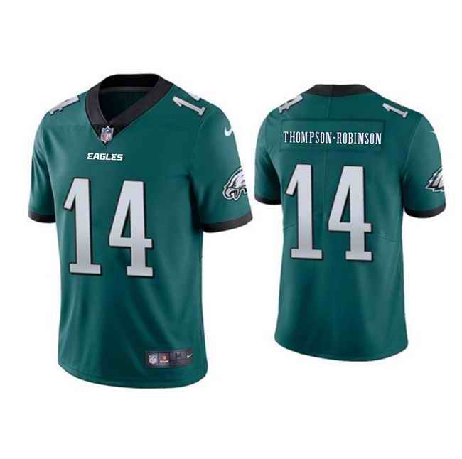 Men's Philadelphia Eagles #14 Dorian Thompson-Robinson Green 2024 New F.U.S.E. Vapor Untouchable Limited Stitched Football Jersey